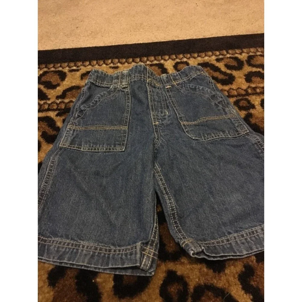 Carter's Boys Pull-On Jean Shorts Pockets Elastic Waist Size 7 Blue